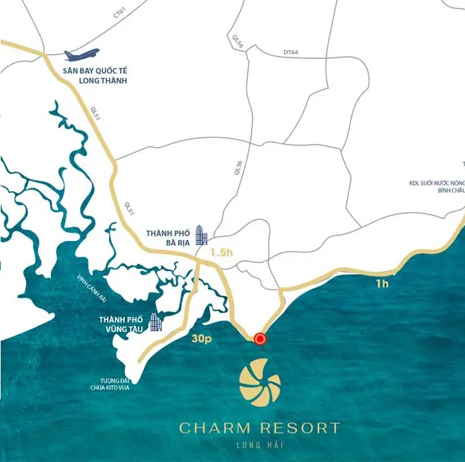 Map Charm Resort Long Hải