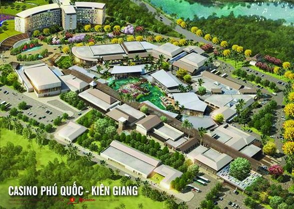 Hiện tại ở Việt Nam có 7 casino được cấp phép tại Lào Cai, Quảng Ninh, Hải Phòng, Quảng Nam, Bà Rịa-Vũng Tàu và Đà Nẵng. Tất cả đều được đầu tư và điều hành bởi các nhà đầu tư nước ngoài. (Ảnh: Phối cảnh Casino Phú Quốc)