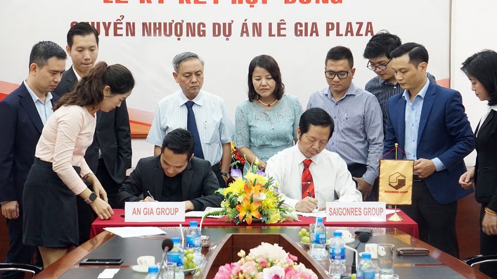 Saigonres đã kí hợp đồng chuyển nhượng toàn bộ 70% vốn tại Lê Gia cho Bất động sản An Gia. Nguồn: Saigonres.