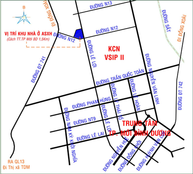 Sơ đồ vị trí Becamex VSIP 2