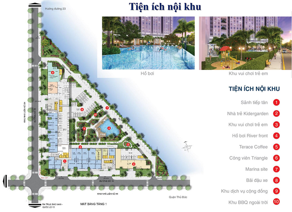 tiện ích nội khu chung cư marina tower - vĩnh phú 10 - thuận an