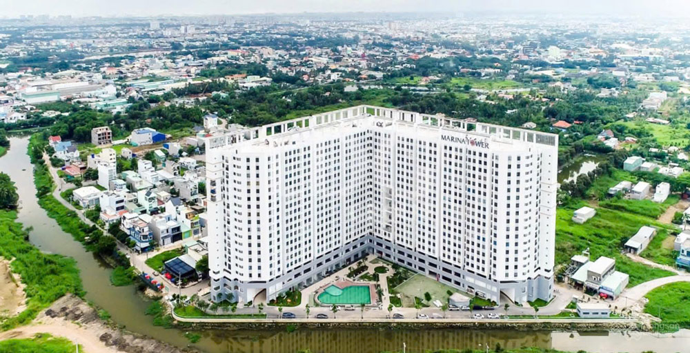 Toàn cảnh Chung cư Marina Tower - Vĩnh Phú 10 - Thuận An