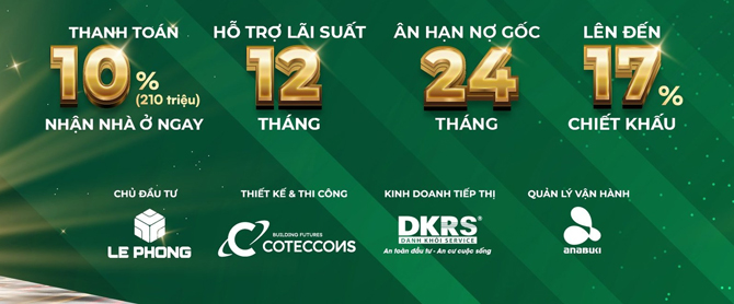 Chính sách thanh toán và ưu đãi chưa từng có cho khách hàng booking sớm
