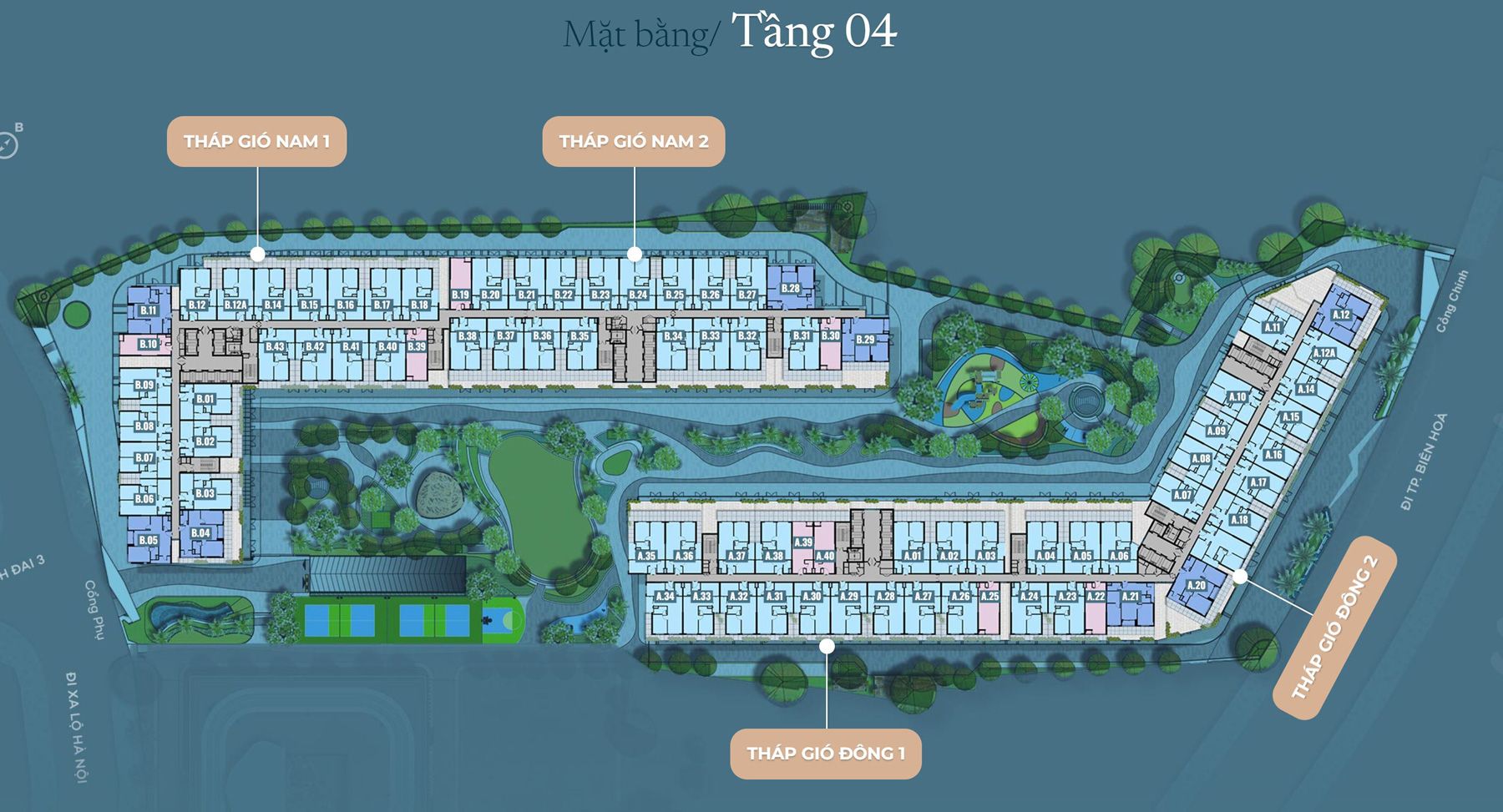 Mặt bằng Sân vườn tầng 4