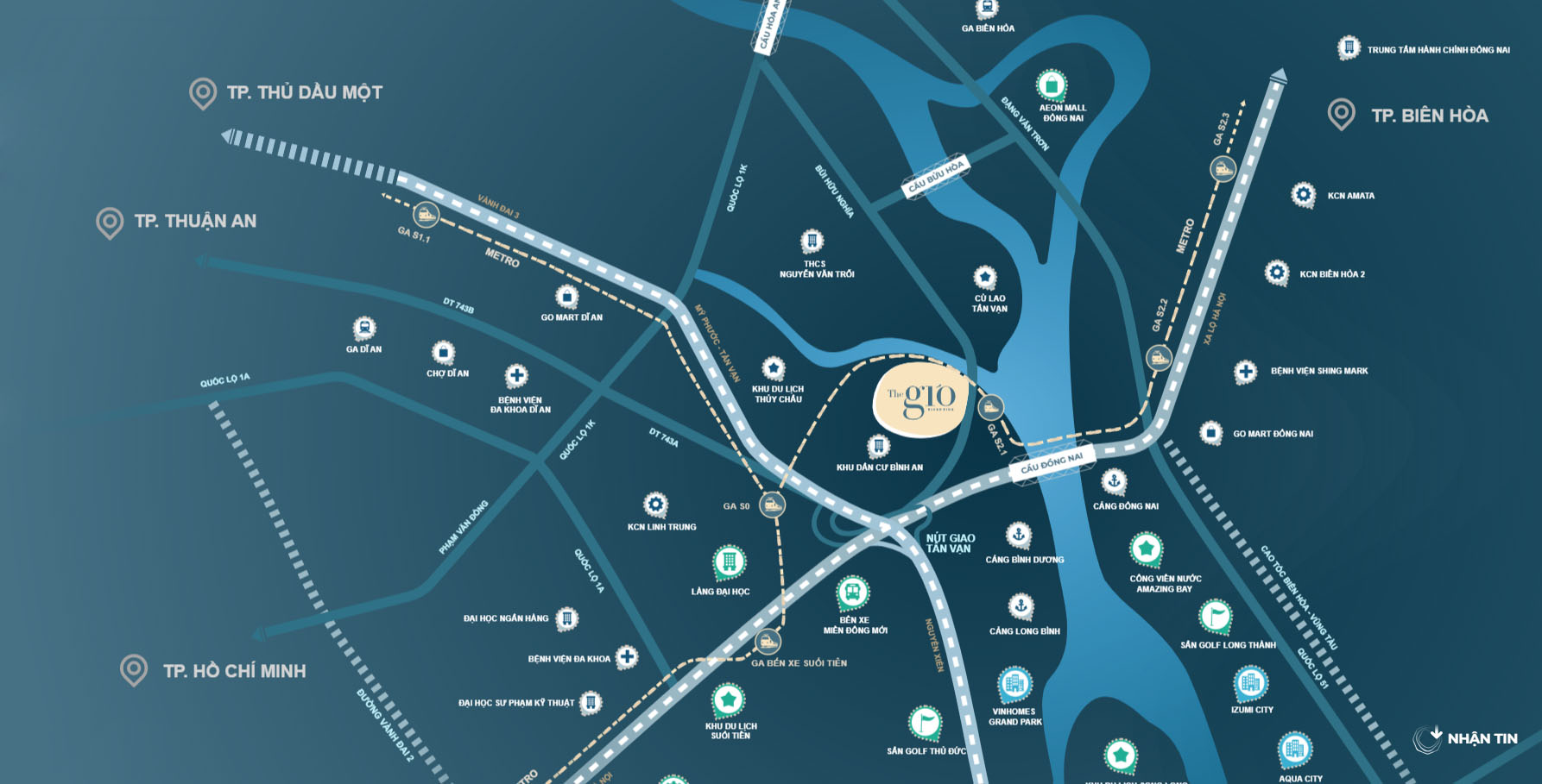 Vị trí của The Gió Riverside