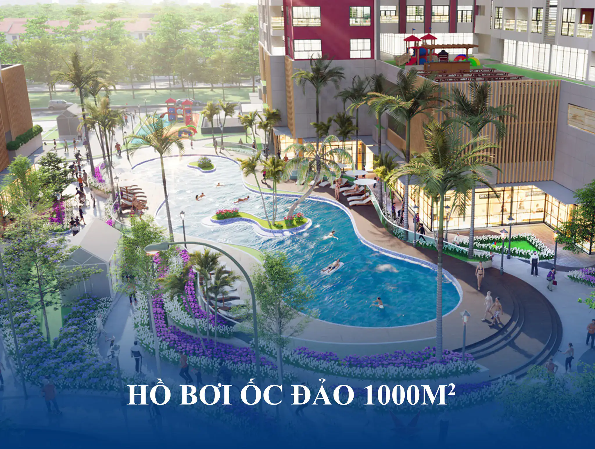Khu vực hồ bơi ốc đảo