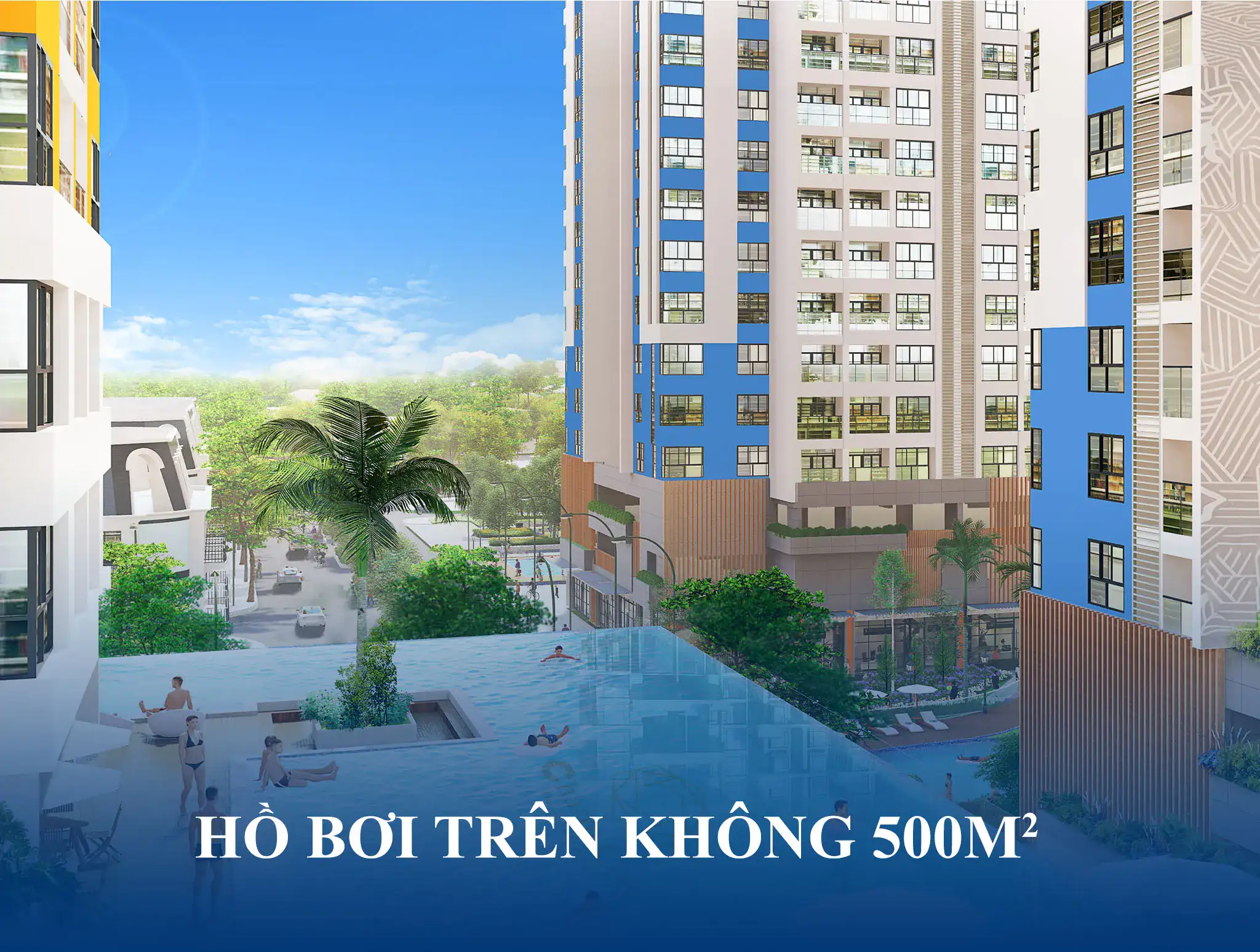 Khu vực hồ bơi trên không