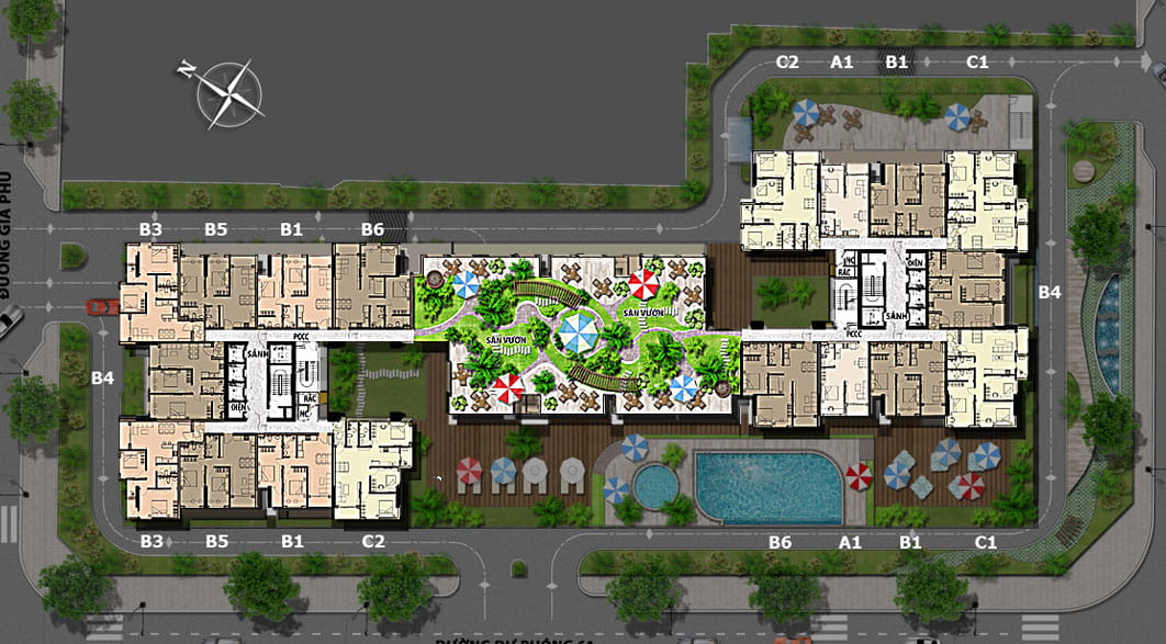 Mặt bằng tầng 21