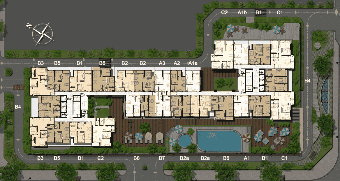 Mặt bằng tầng 4 - 20