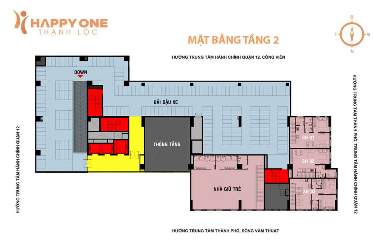 Thiết kế mặt bằng tầng 2