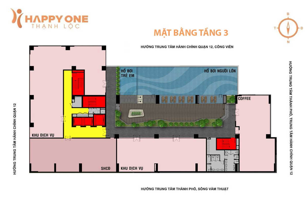 Thiết kế mặt bằng tầng 3