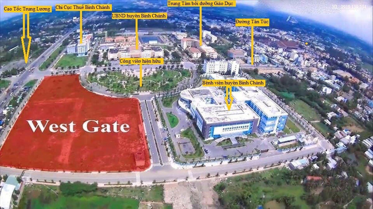 Vị trí thực tế dự án chung cư căn hộ West Gate Bình Chánh