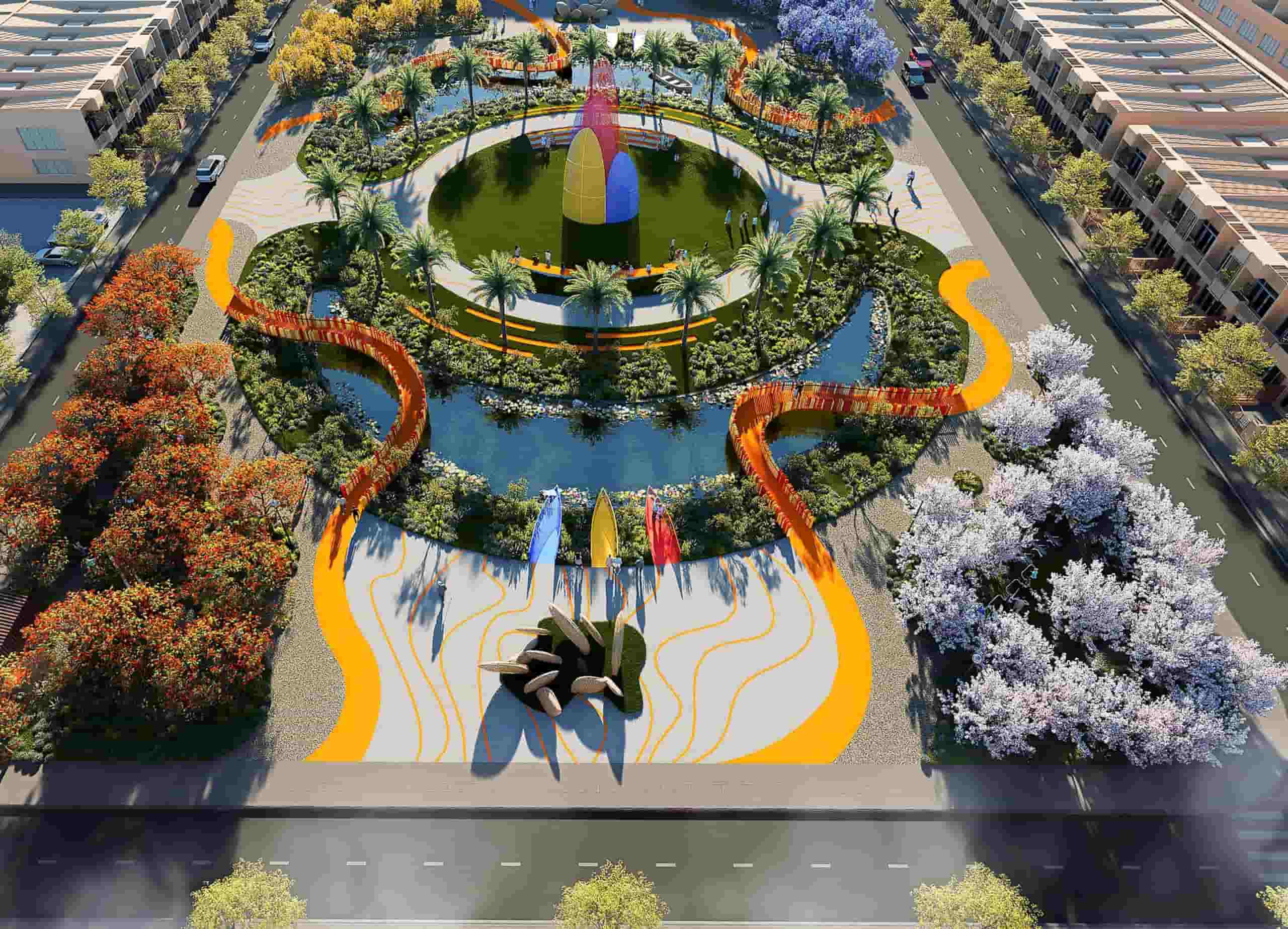 Khu thể thao, hồ bơi và sân tennis