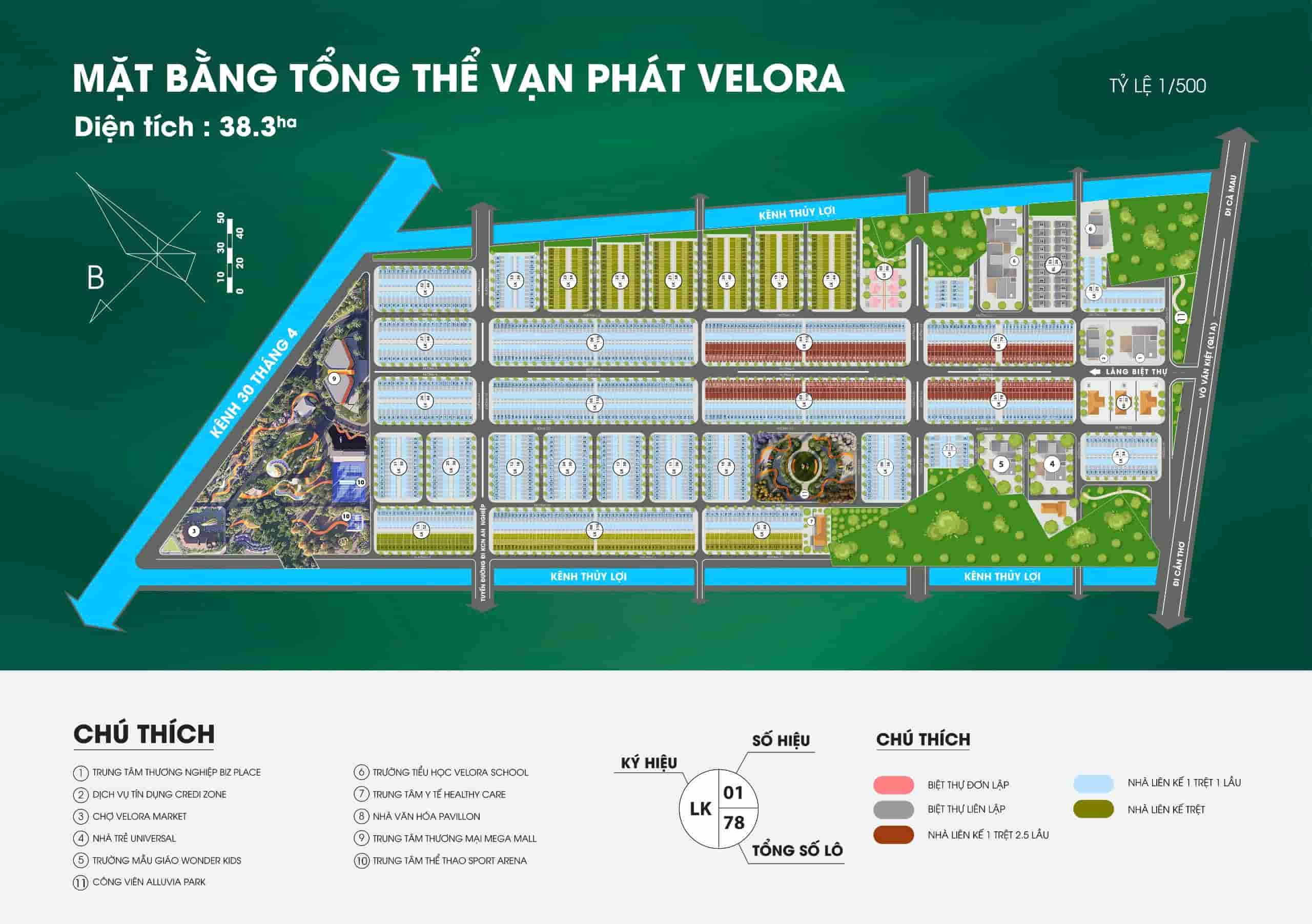 Mặt bằng tổng thể Vạn Phát Velora