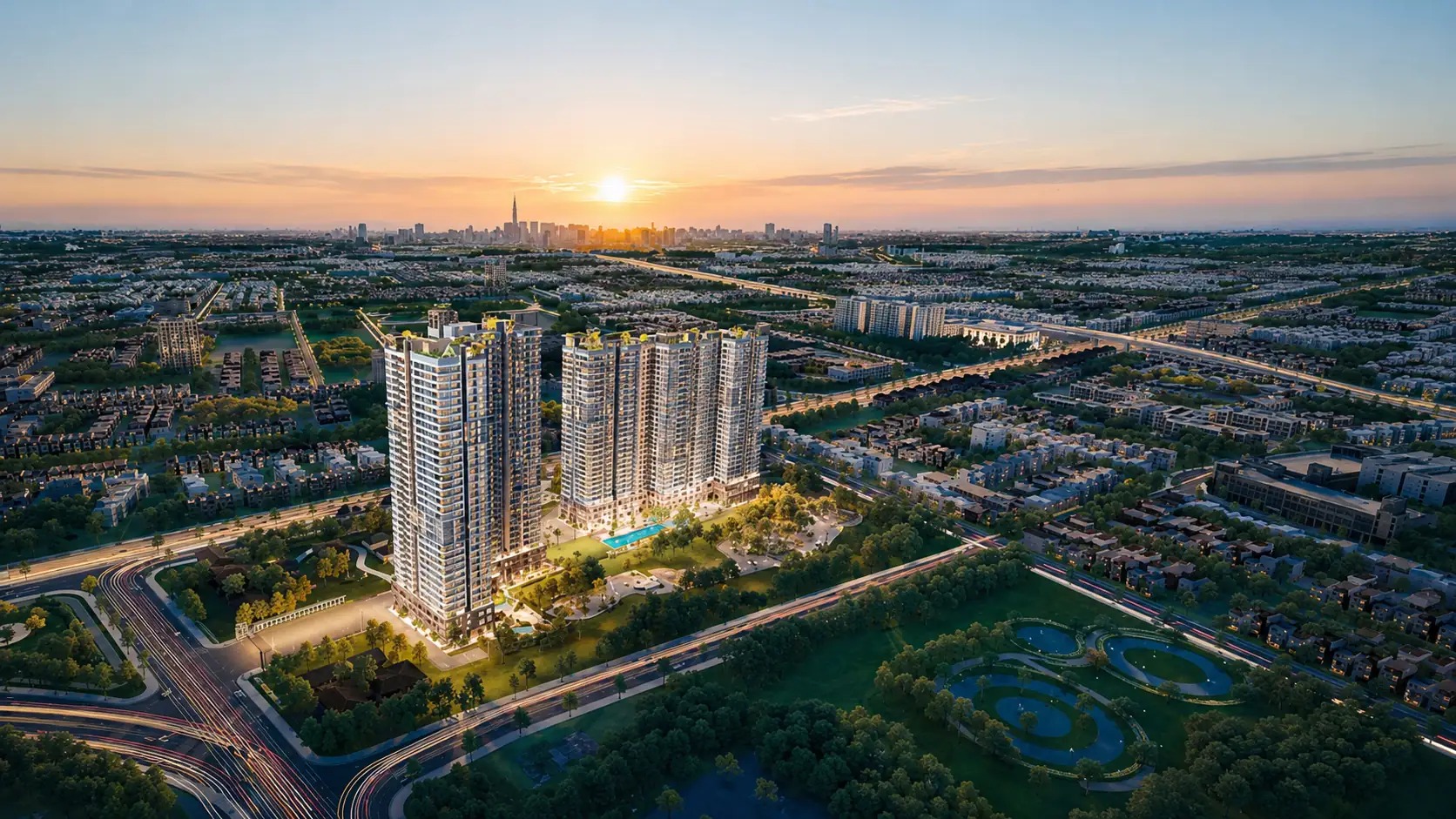 Phối cảnh tổng thể dự án TT Avio theo phong cách Nhật.