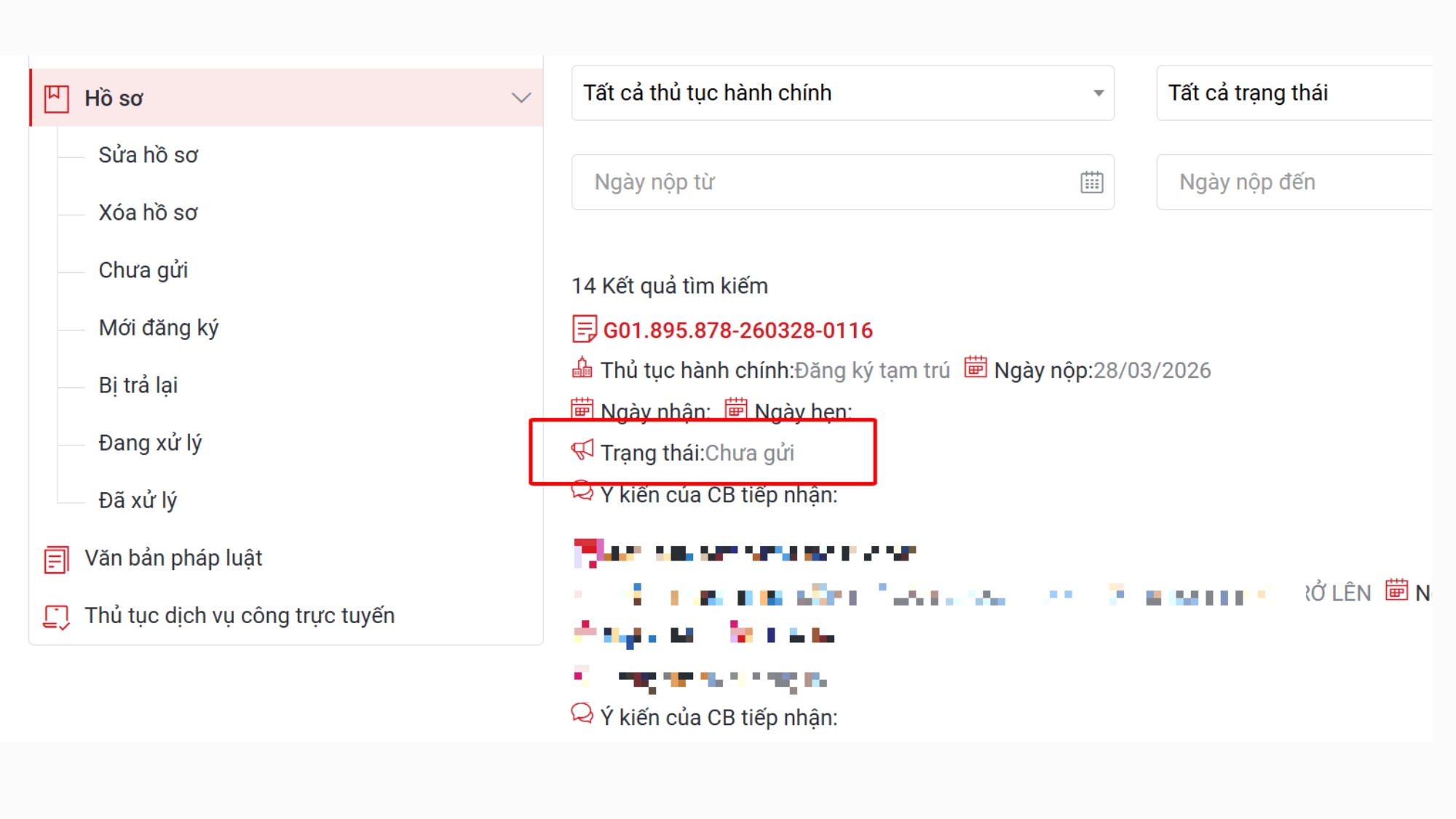 Cách tra cứu hồ sơ đăng ký tạm trú online